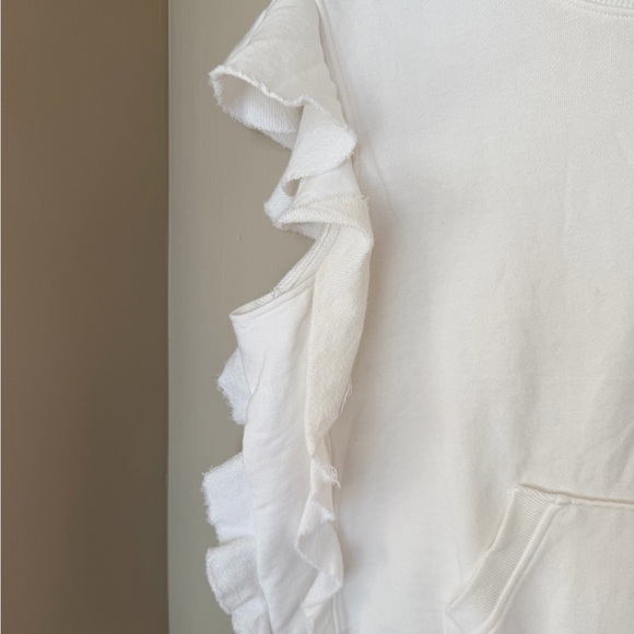 Studio Collection White Ruffle Sleeve Top – Size Large - Picture 3 of 5